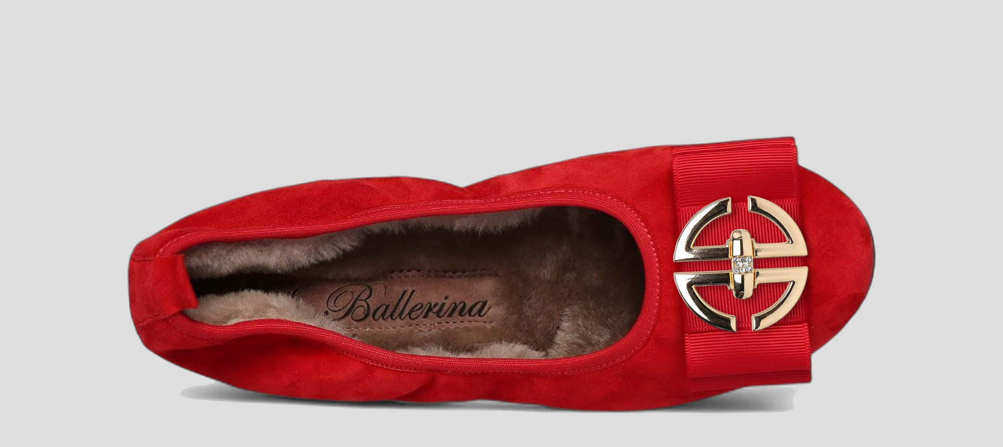 04W💕La Ballerina CAMBIO Warmgefüttert Veloursleder rot - La Ballerina