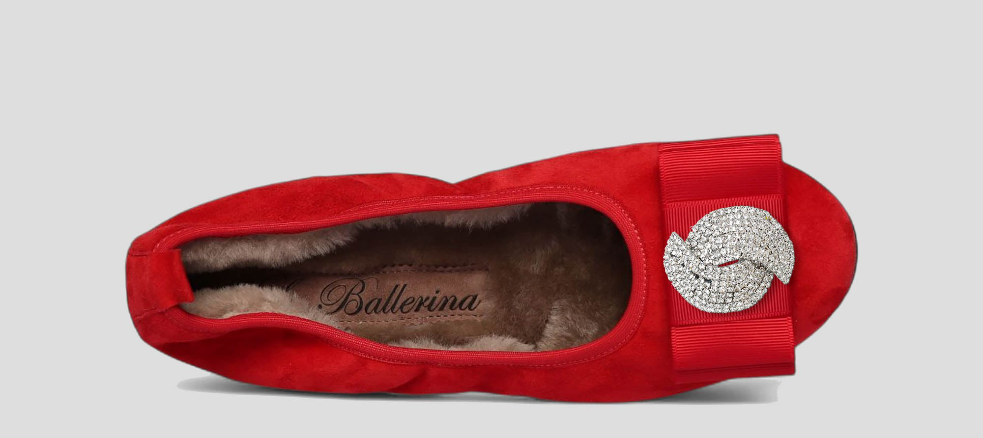 04W💕La Ballerina CAMBIO Warmgefüttert Veloursleder rot - La Ballerina