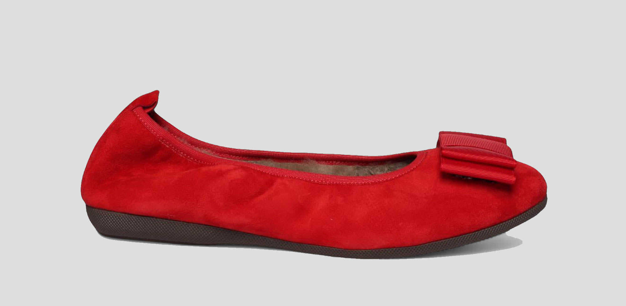 04W💕La Ballerina CAMBIO Warmgefüttert Veloursleder rot - La Ballerina