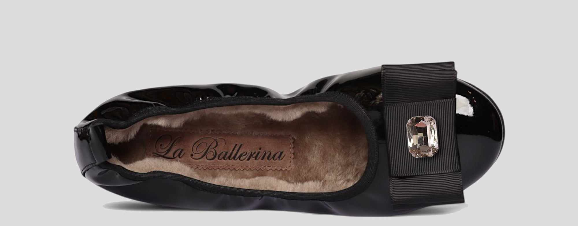 07W💕La Ballerina CAMBIO Warmgefüttert Lackleder Schwarz - La Ballerina