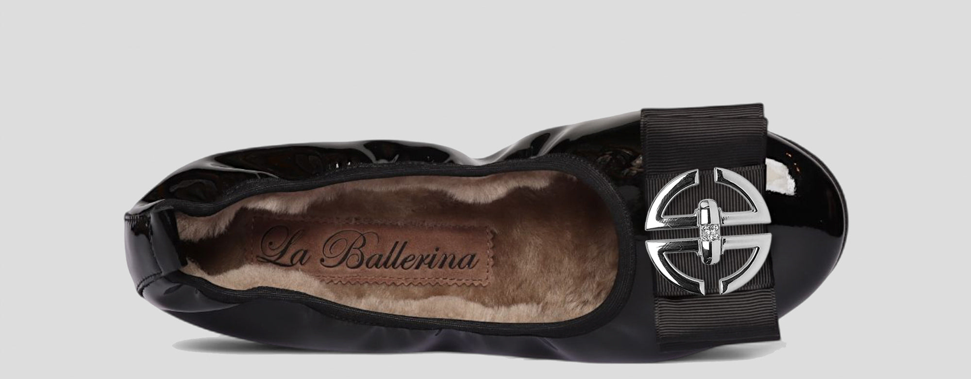 07W💕La Ballerina CAMBIO Warmgefüttert Lackleder Schwarz - La Ballerina