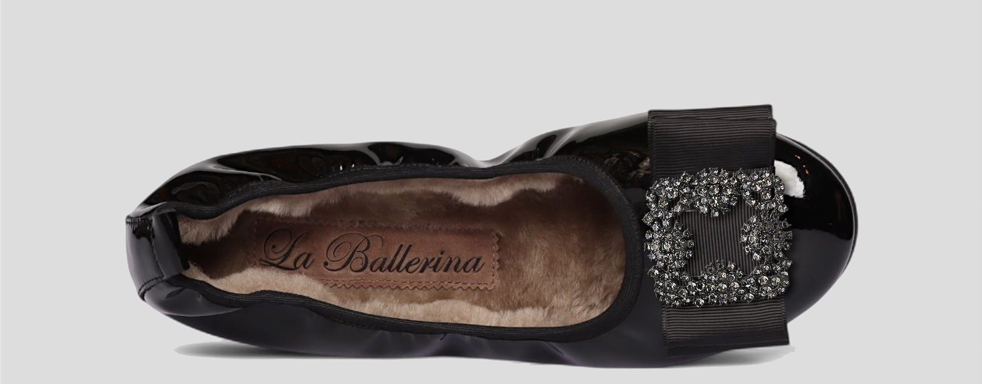 07W💕La Ballerina CAMBIO Warmgefüttert Lackleder Schwarz - La Ballerina