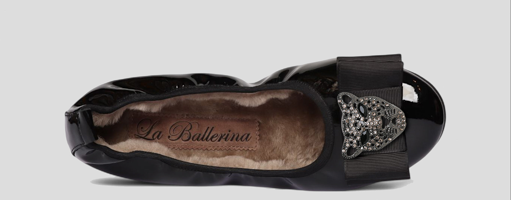 07W💕La Ballerina CAMBIO Warmgefüttert Lackleder Schwarz