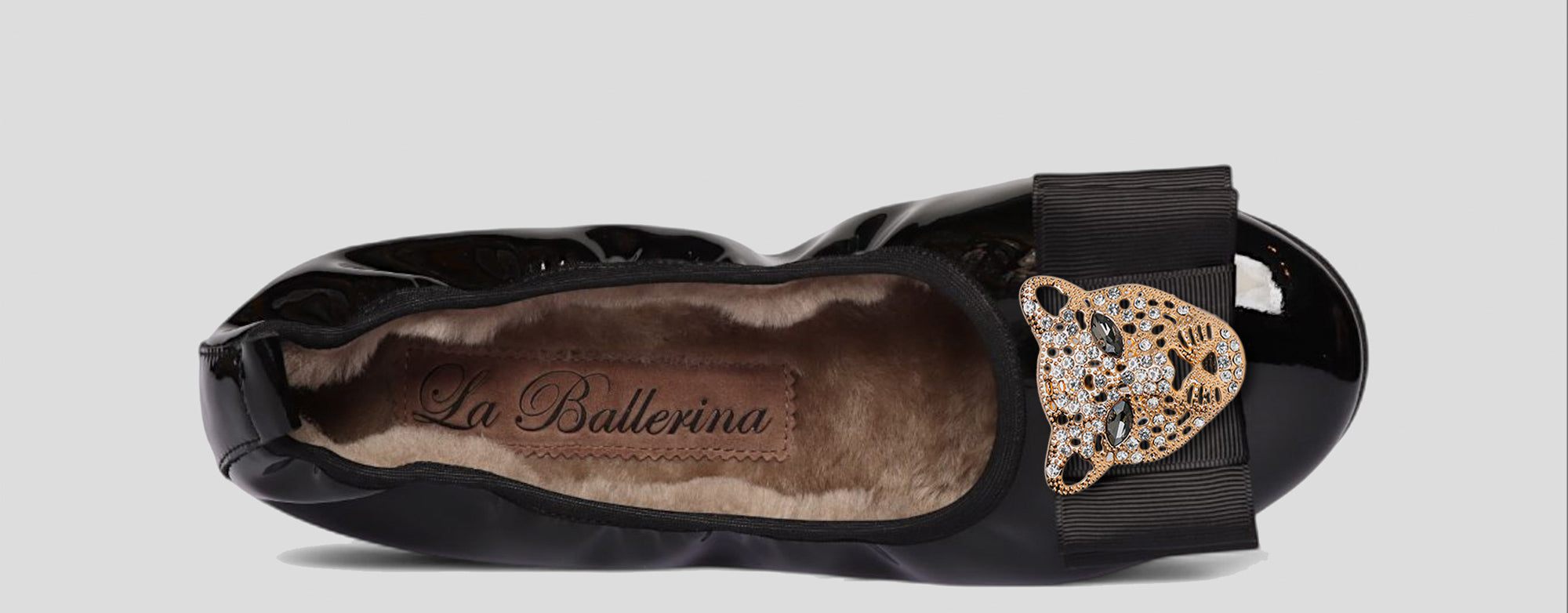 07W💕La Ballerina CAMBIO Warmgefüttert Lackleder Schwarz
