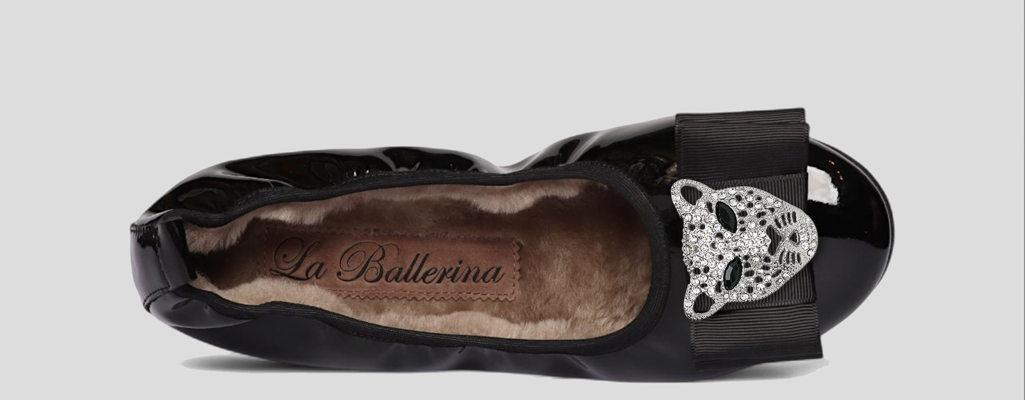 07W💕La Ballerina CAMBIO Warmgefüttert Lackleder Schwarz