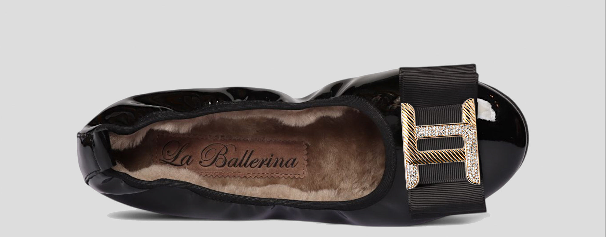 07W💕La Ballerina CAMBIO Warmgefüttert Lackleder Schwarz