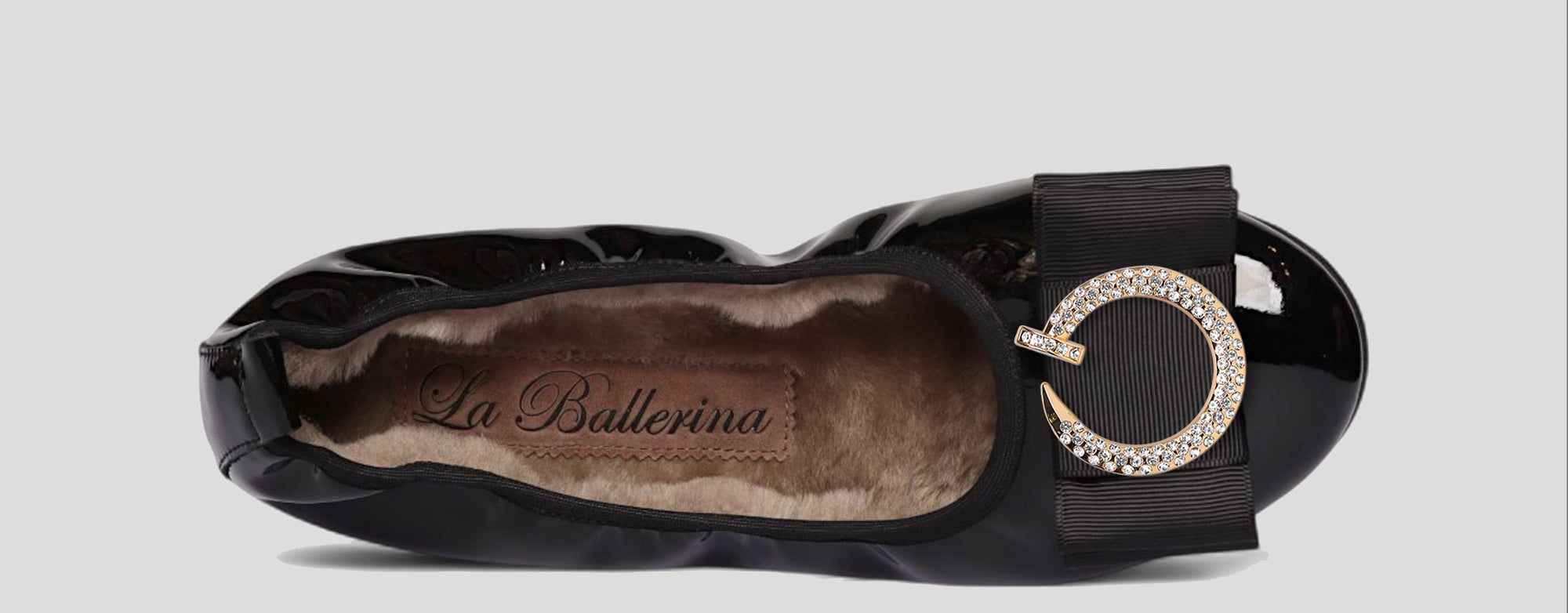 07W💕La Ballerina CAMBIO Warmgefüttert Lackleder Schwarz