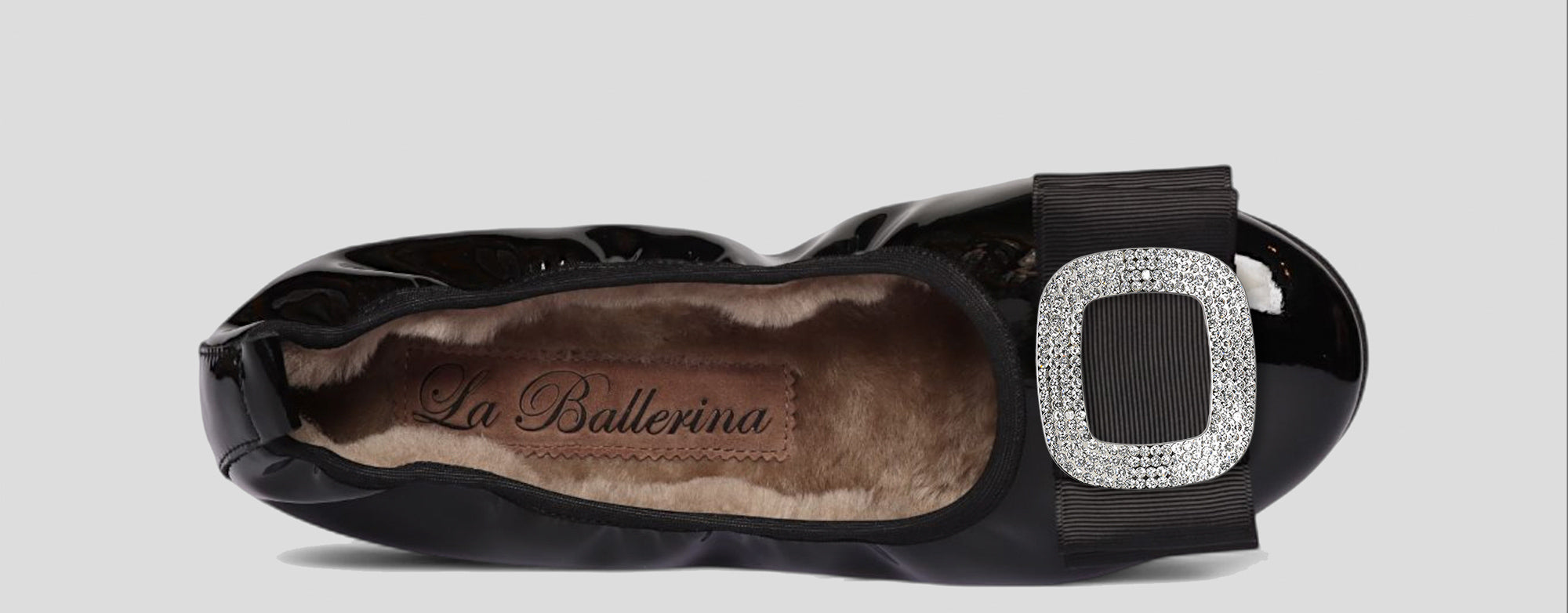 07W💕La Ballerina CAMBIO Warmgefüttert Lackleder Schwarz