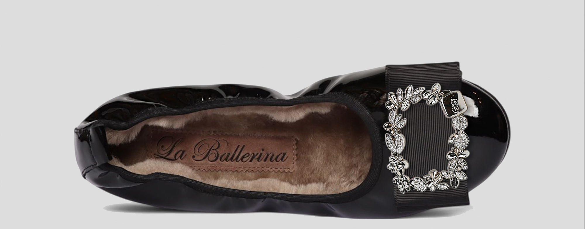 07W💕La Ballerina CAMBIO Warmgefüttert Lackleder Schwarz