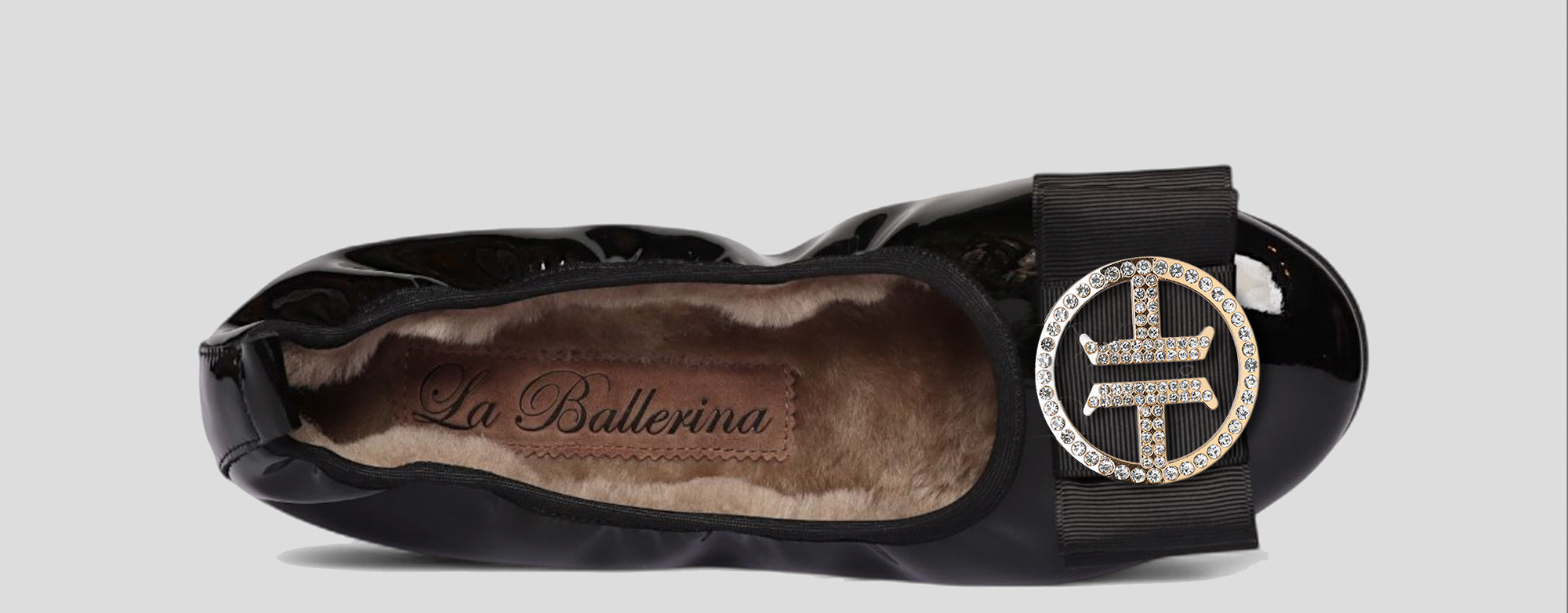 07W💕La Ballerina CAMBIO Warmgefüttert Lackleder Schwarz