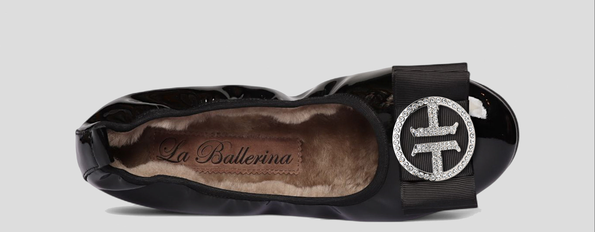 07W💕La Ballerina CAMBIO Warmgefüttert Lackleder Schwarz
