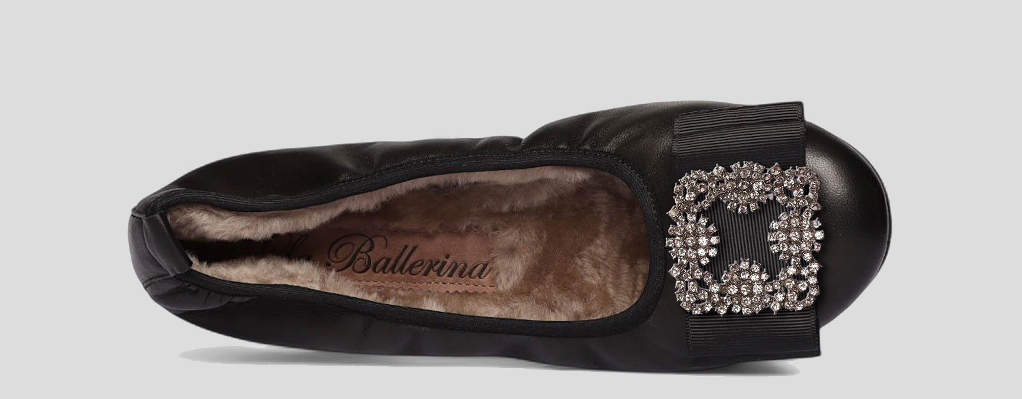 01W💕La Ballerina CAMBIO Warmgefüttert Nappaleder Schwarz - La Ballerina