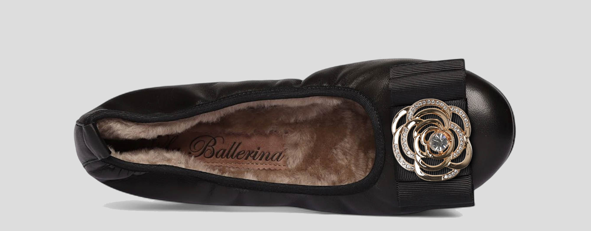 01W💕La Ballerina CAMBIO Warmgefüttert Nappaleder Schwarz - La Ballerina