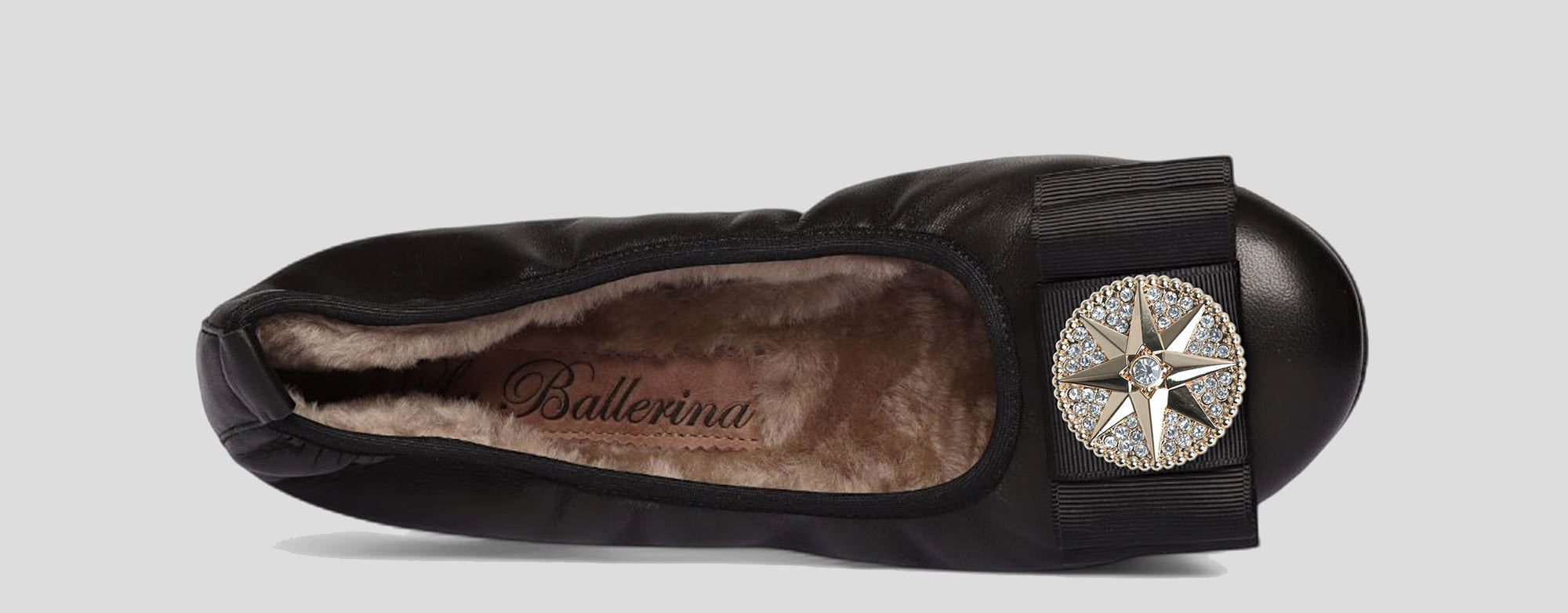 01W💕La Ballerina CAMBIO Warmgefüttert Nappaleder Schwarz - La Ballerina