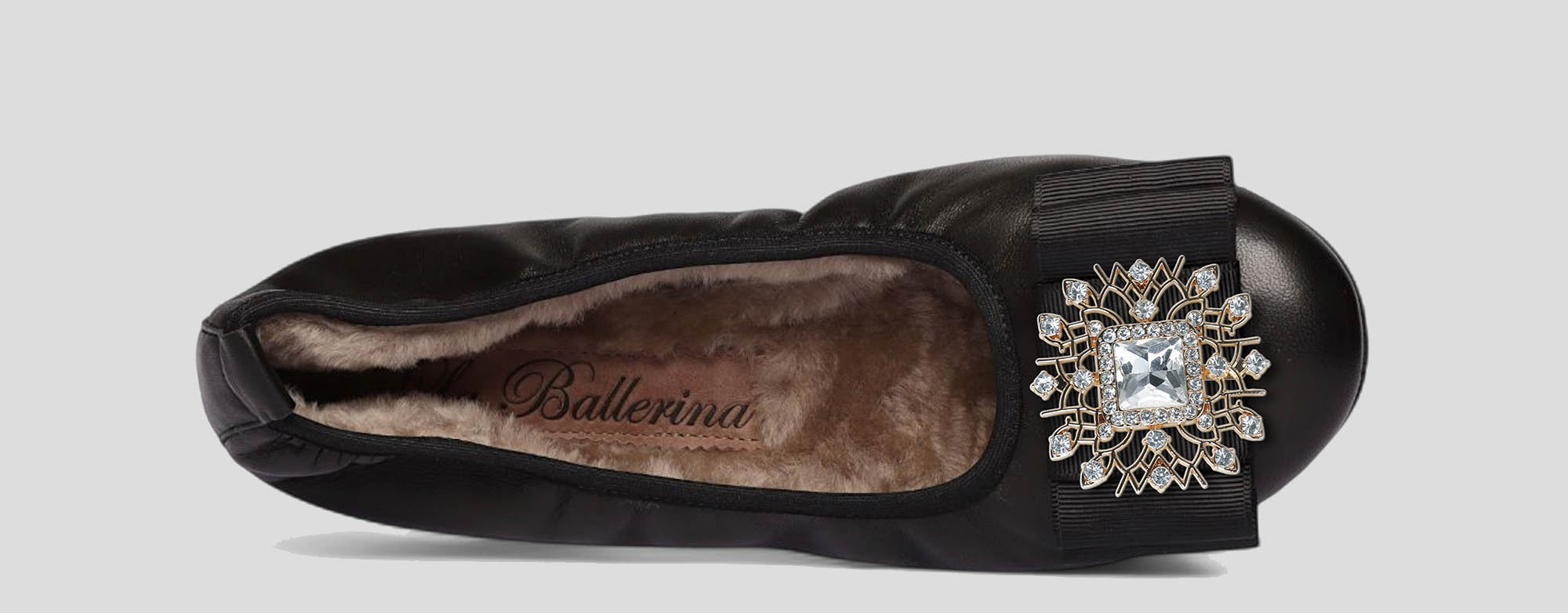 01W💕La Ballerina CAMBIO Warmgefüttert Nappaleder Schwarz - La Ballerina