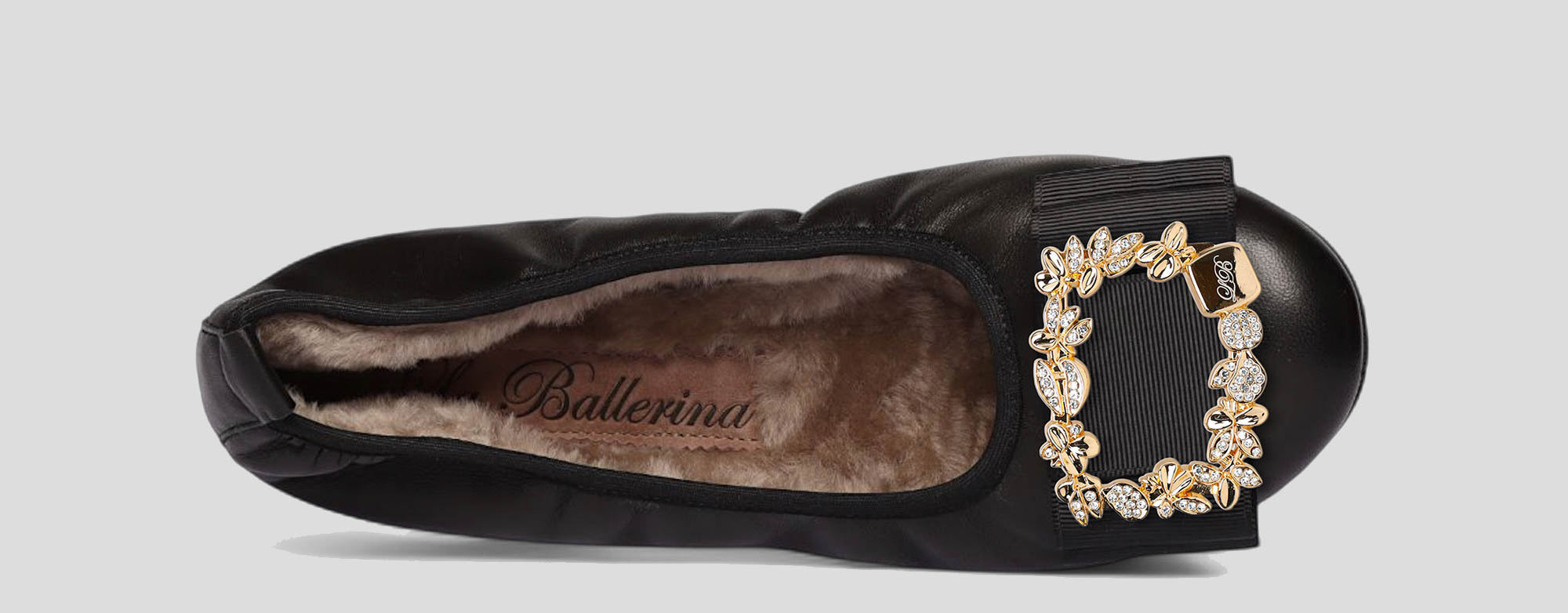 01W💕La Ballerina CAMBIO Warmgefüttert Nappaleder Schwarz - La Ballerina
