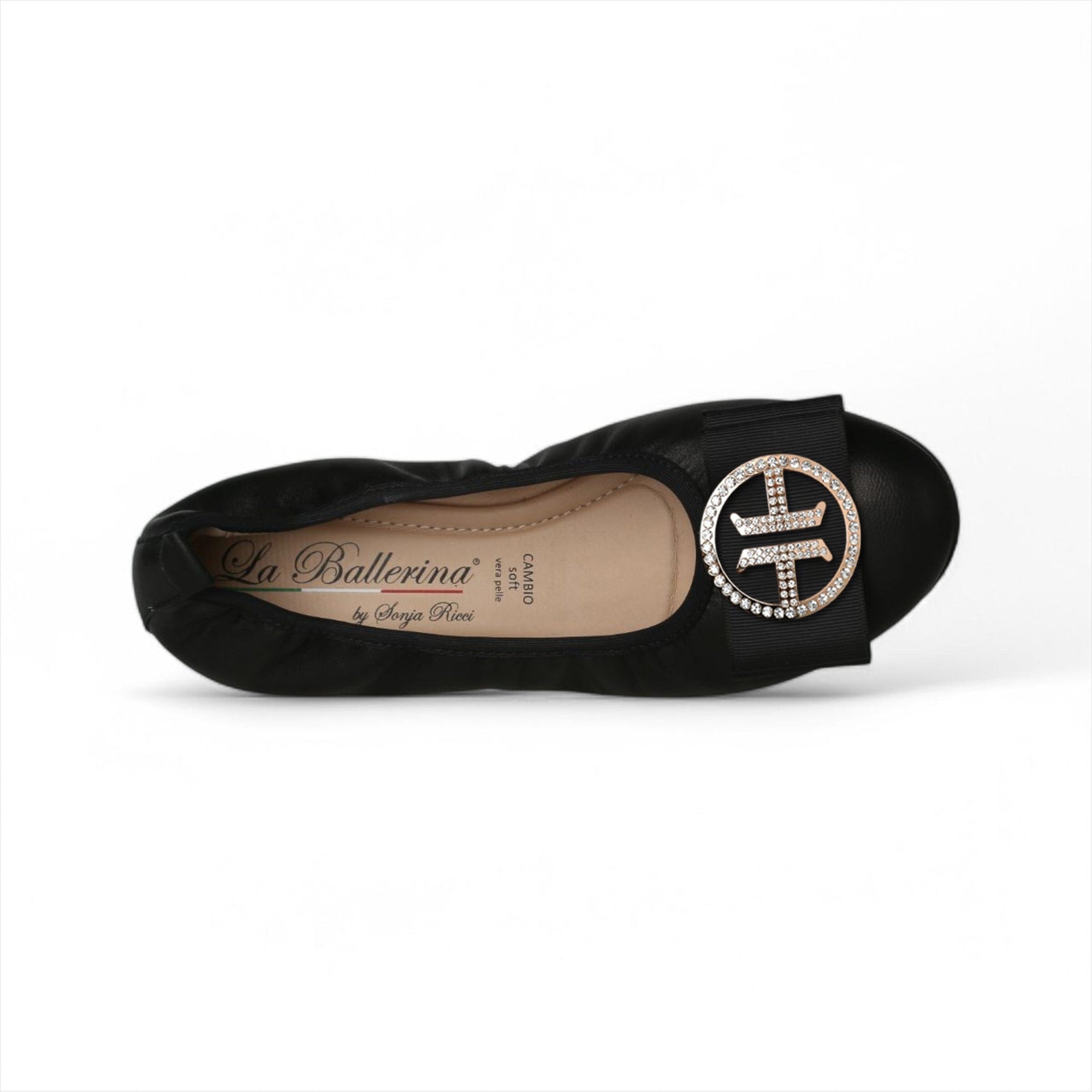 LA BALLERINA SIGNATURE S10 NAPPA NERO LOUISA ORO & LINDA С NERO - La Ballerina