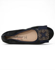LA BALLERINA SIGNATURE S18 NAPPA BLU LINA NERO & LINDA ARGENTO - La Ballerina