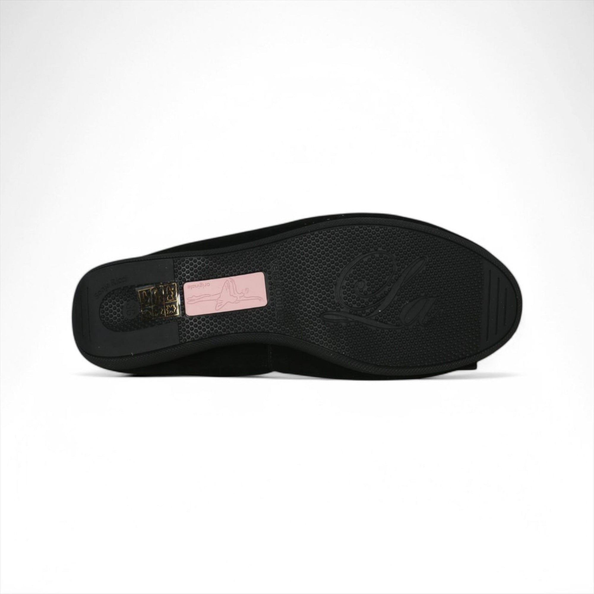 LA BALLERINA SIGNATURE S2 CAMOSCIO NERO ELLETRA ARGENTO & LINDA С ORO - La Ballerina