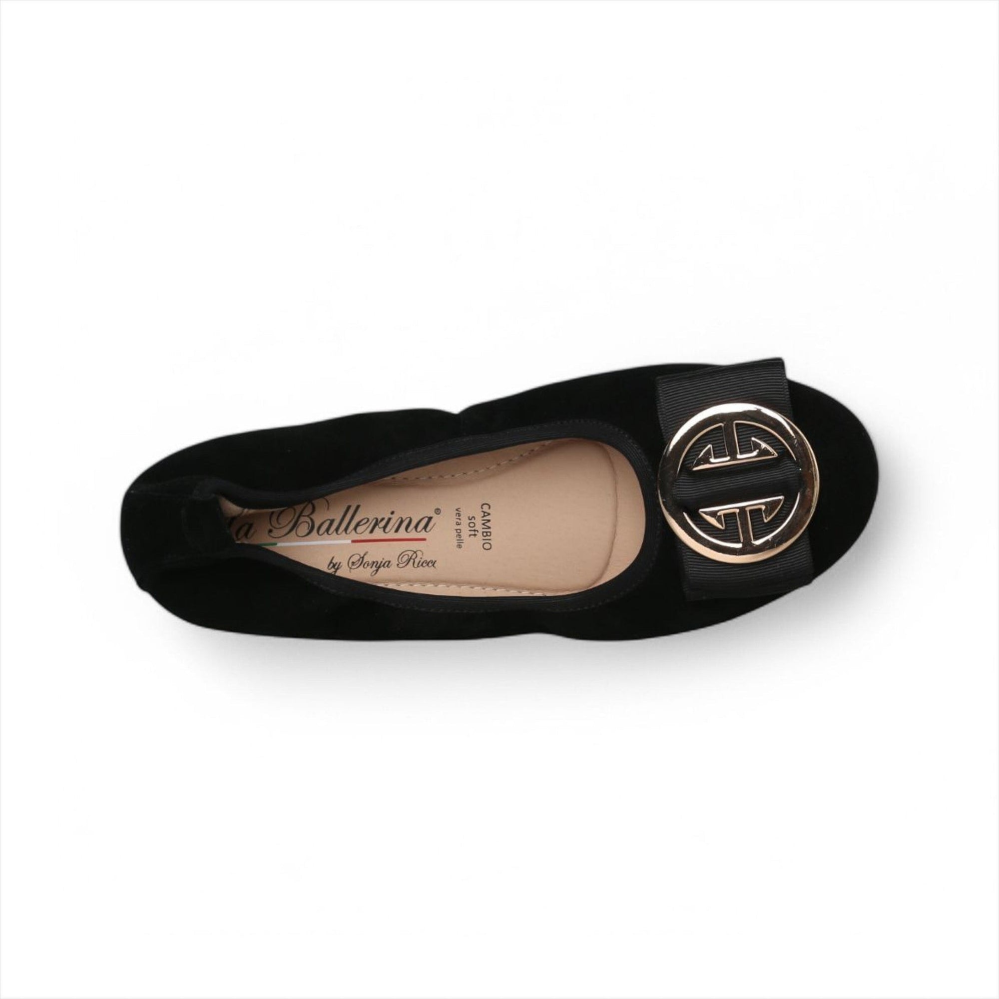 LA BALLERINA SIGNATURE S4 CAMOSCIO NERO LINA NERO & LINDA С NERO - La Ballerina