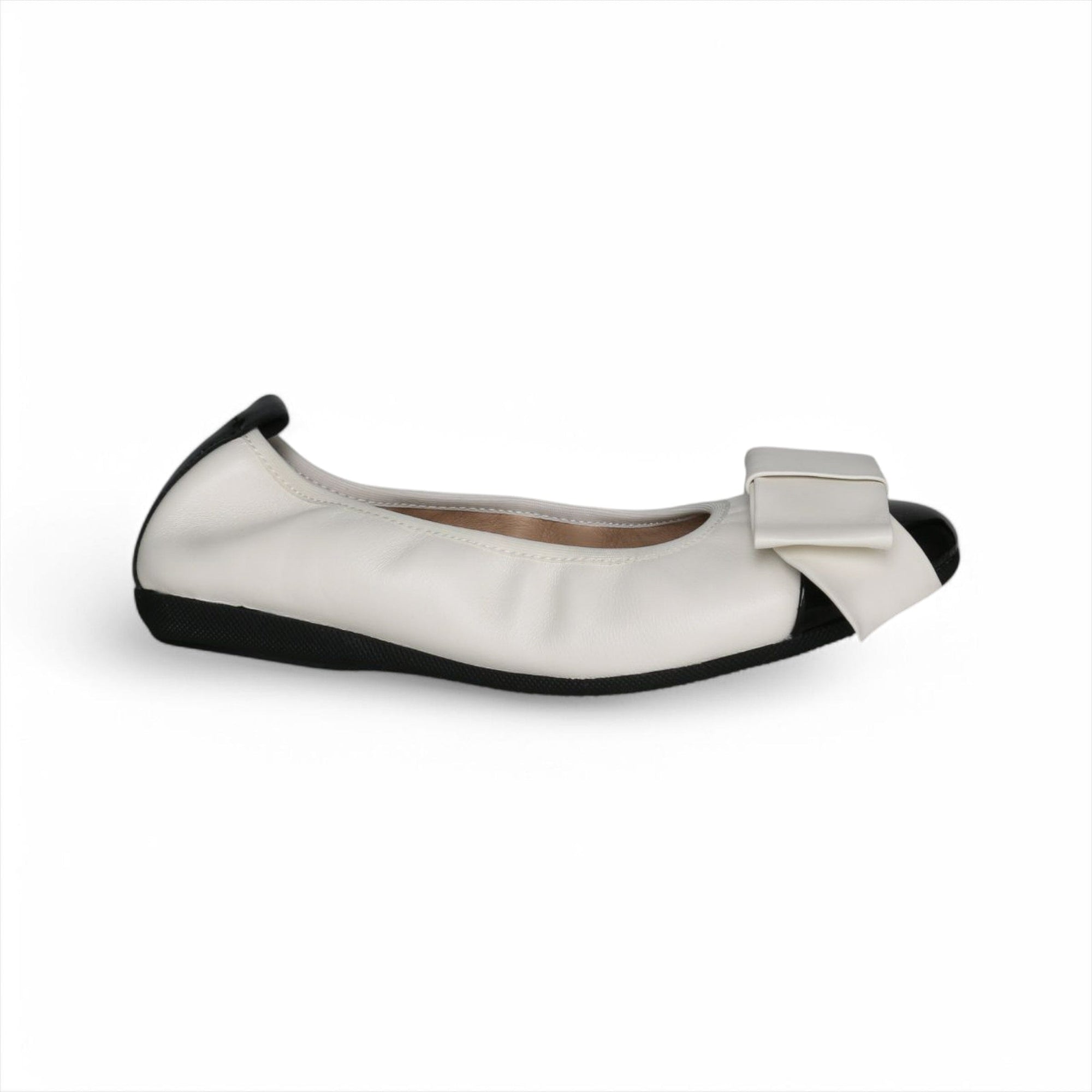 LA BALLERINA SIGNATURE S45 NAPPA LATTE - VERNICE NERO MARTINA DIAMANT ARGENTO - La Ballerina