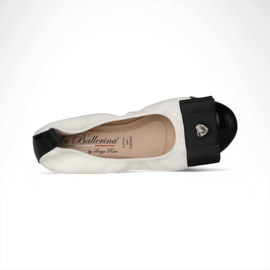 LA BALLERINA SIGNATURE S46 NAPPA LATTE - CUORE ARGENTO - La Ballerina