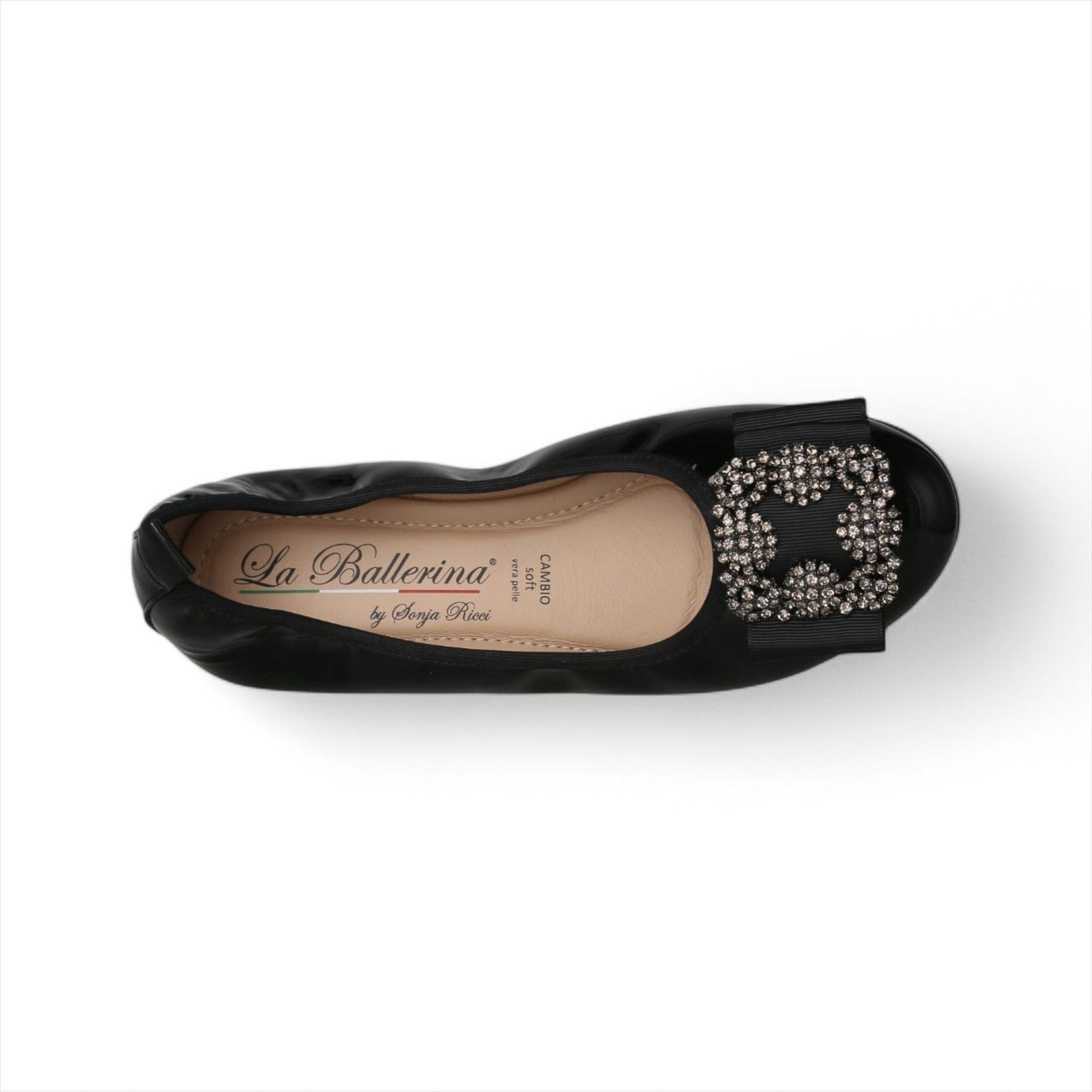 LA BALLERINA SIGNATURE S50 VERNICE NERO LINA NERO & LINDA С ORO NERO - La Ballerina