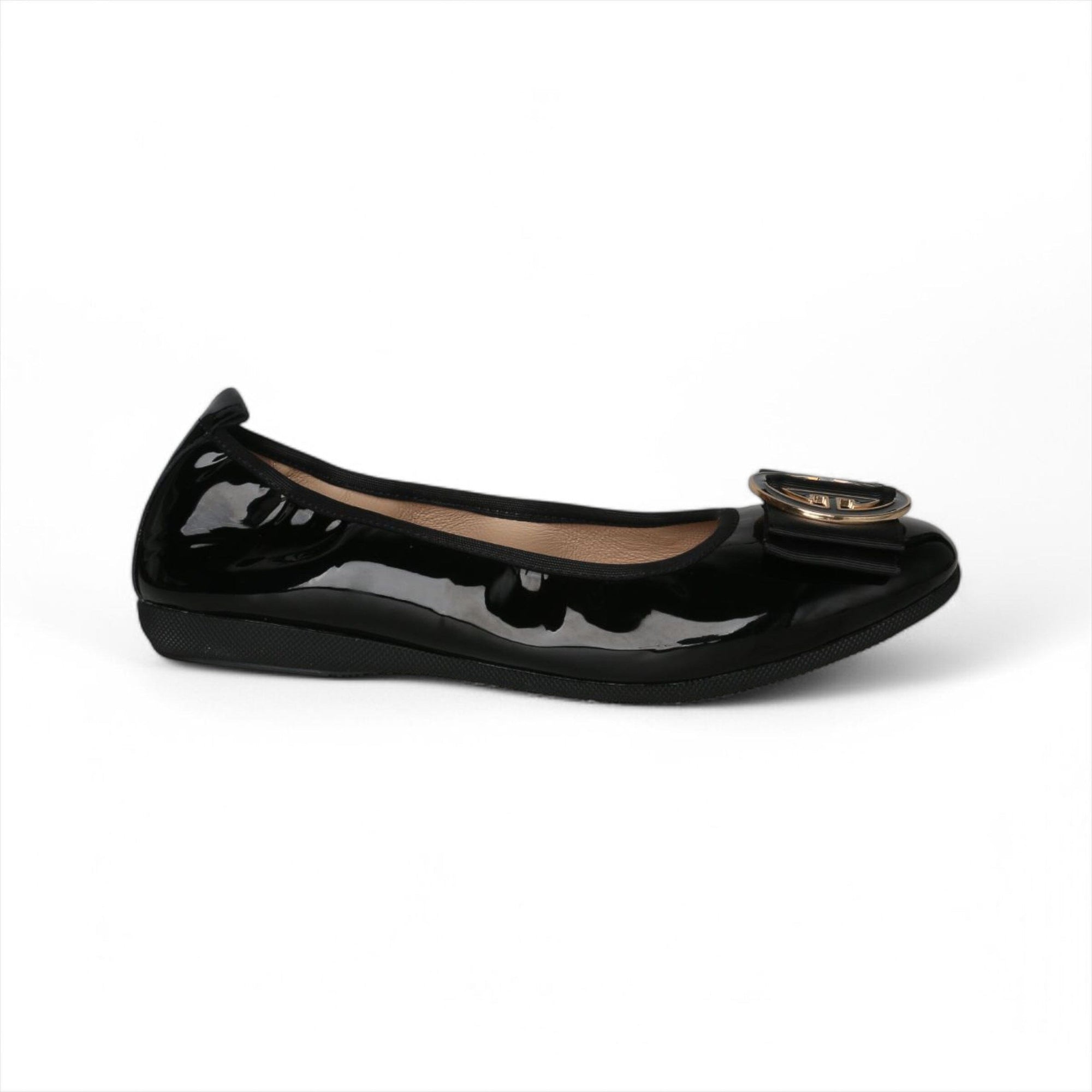 LA BALLERINA SIGNATURE S50 VERNICE NERO LINA NERO & LINDA С ORO NERO - La Ballerina