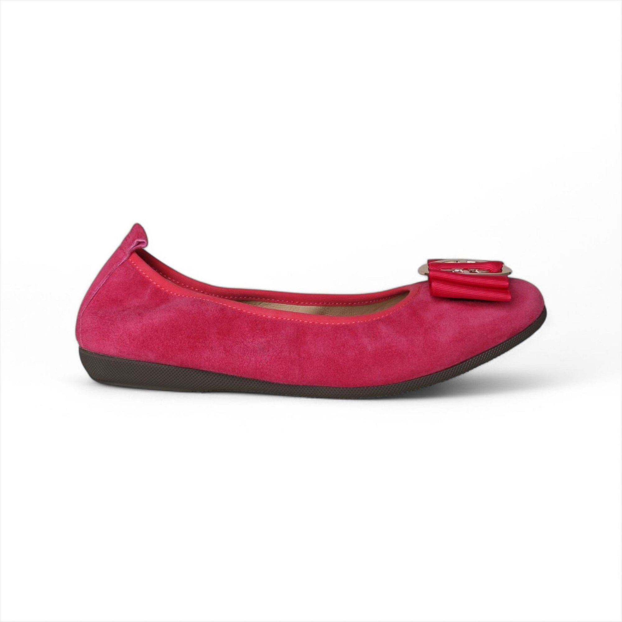 LA BALLERINA SIGNATURE S63 CAMOSCIO FUXIA FIOCCO QUARTIERE ORO & LINDA ORO - La Ballerina