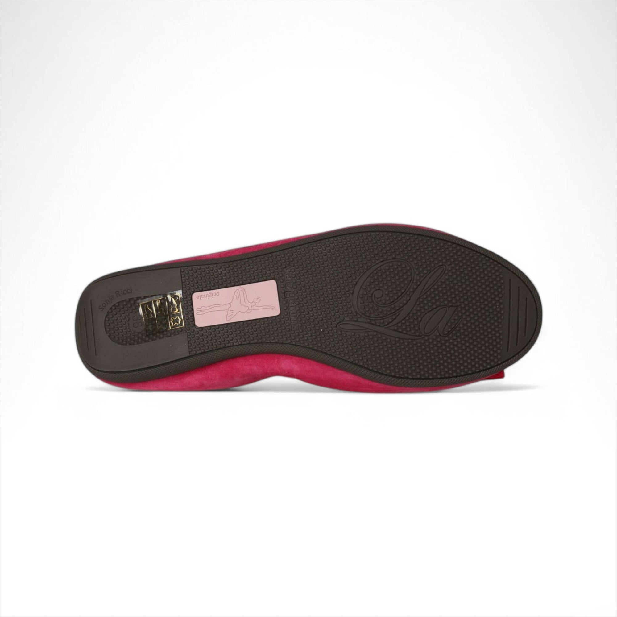 LA BALLERINA SIGNATURE S63 CAMOSCIO FUXIA FIOCCO QUARTIERE ORO & LINDA ORO - La Ballerina