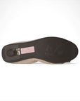 LA BALLERINA SIGNATURE S75 CAMOSCIO BEIGE - VERNICE TOP FIOCCO QUARTIERE ORO & LINDA ORO - La Ballerina
