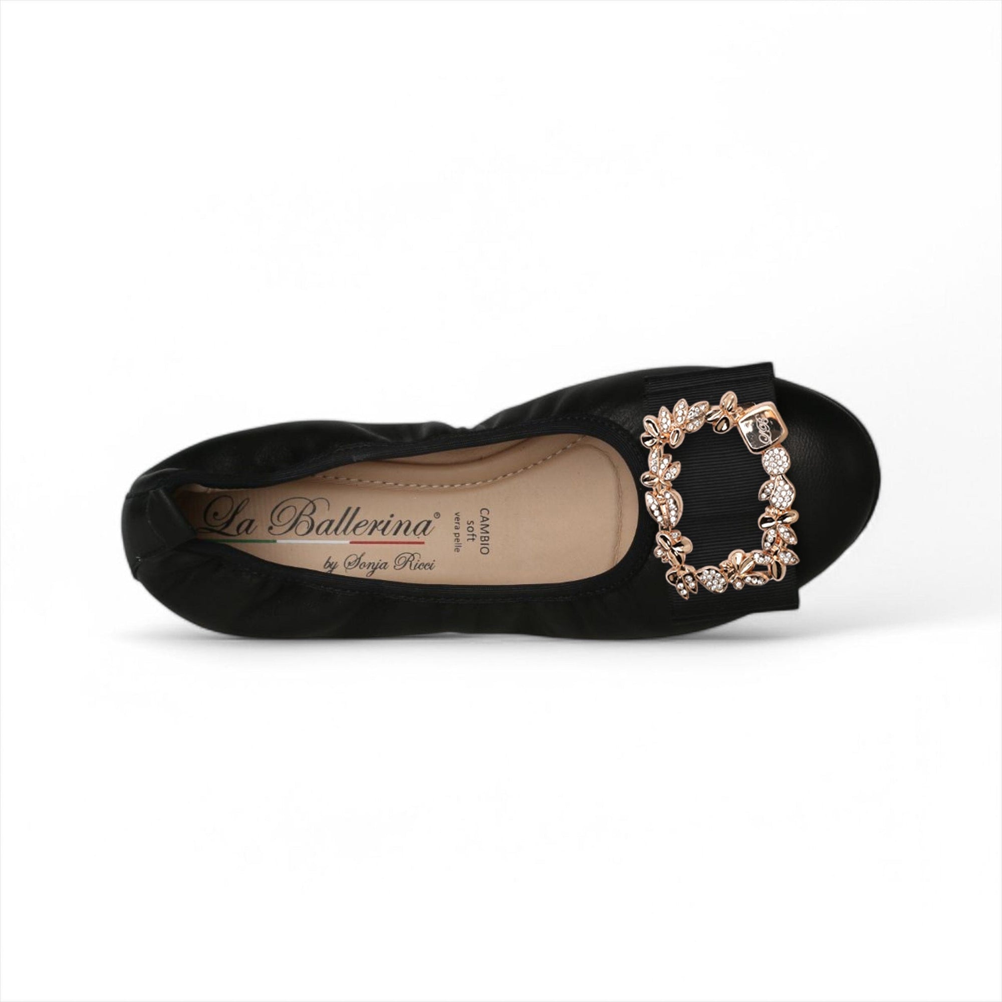 LA BALLERINA SIGNATURE S9 NAPPA NERO AMALIA ORO & LINDA С NERO - La Ballerina