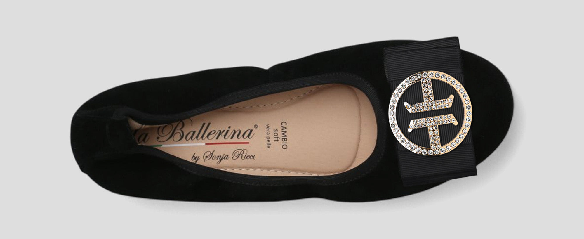 S5 💕 LA BALLERINA CAMBIO VELOURSLEDER SCHWARZ - La Ballerina