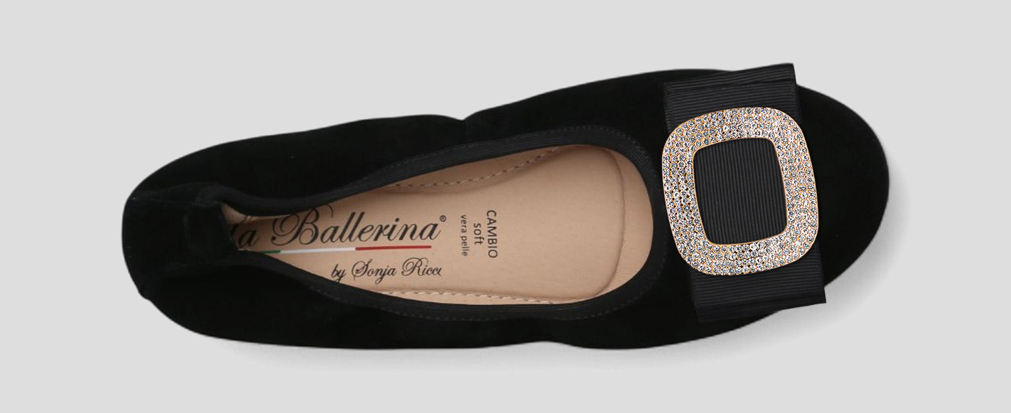 S5 💕 LA BALLERINA CAMBIO VELOURSLEDER SCHWARZ - La Ballerina