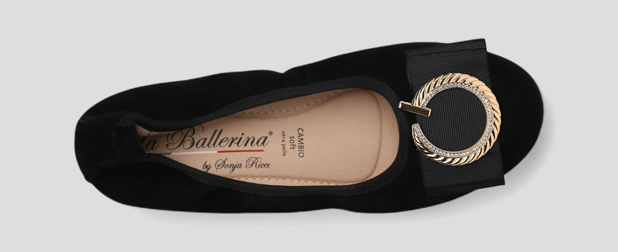 S5 💕 LA BALLERINA CAMBIO VELOURSLEDER SCHWARZ - La Ballerina