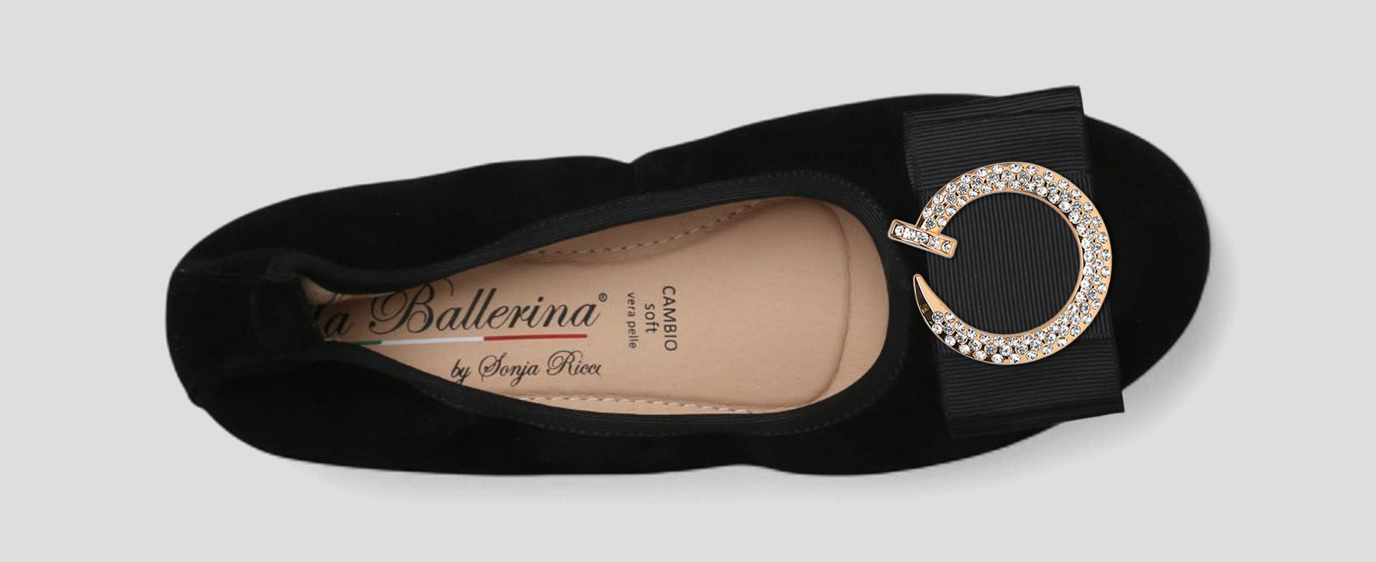 S5 💕 LA BALLERINA CAMBIO VELOURSLEDER SCHWARZ - La Ballerina