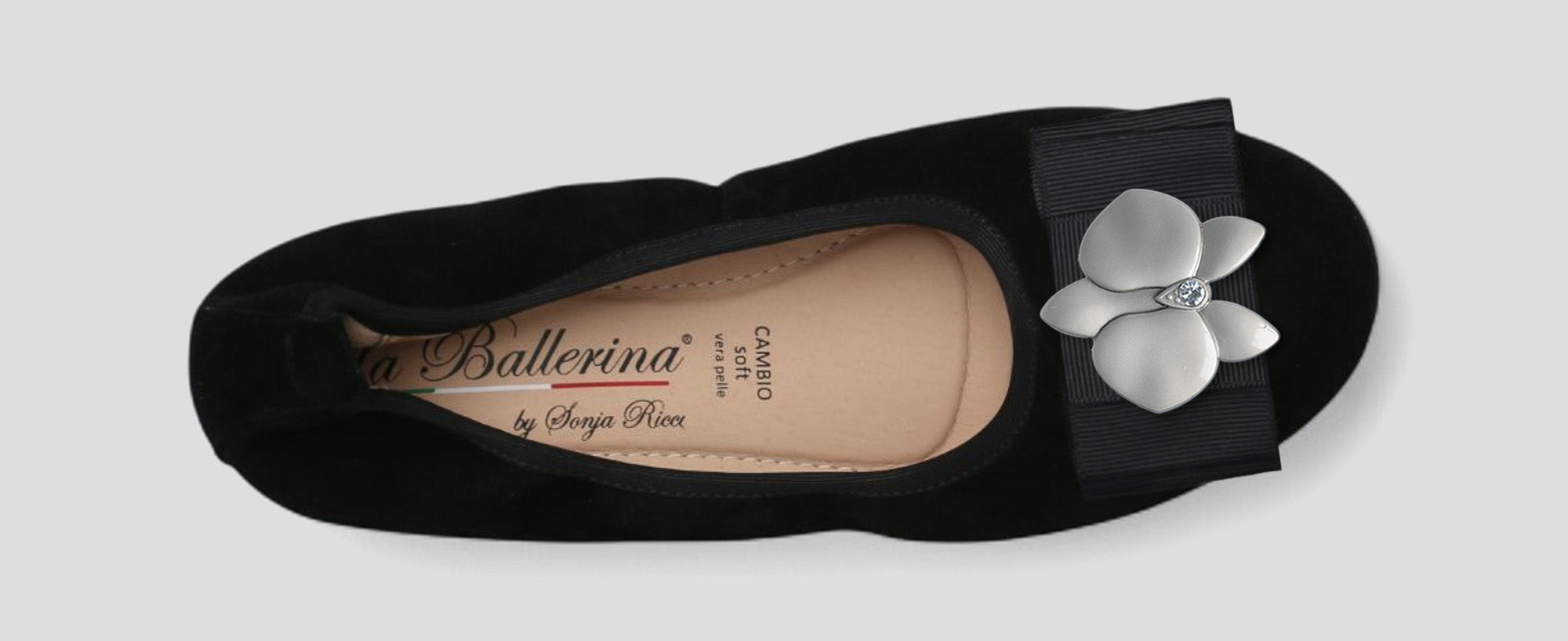 S5 💕 LA BALLERINA CAMBIO VELOURSLEDER SCHWARZ - La Ballerina