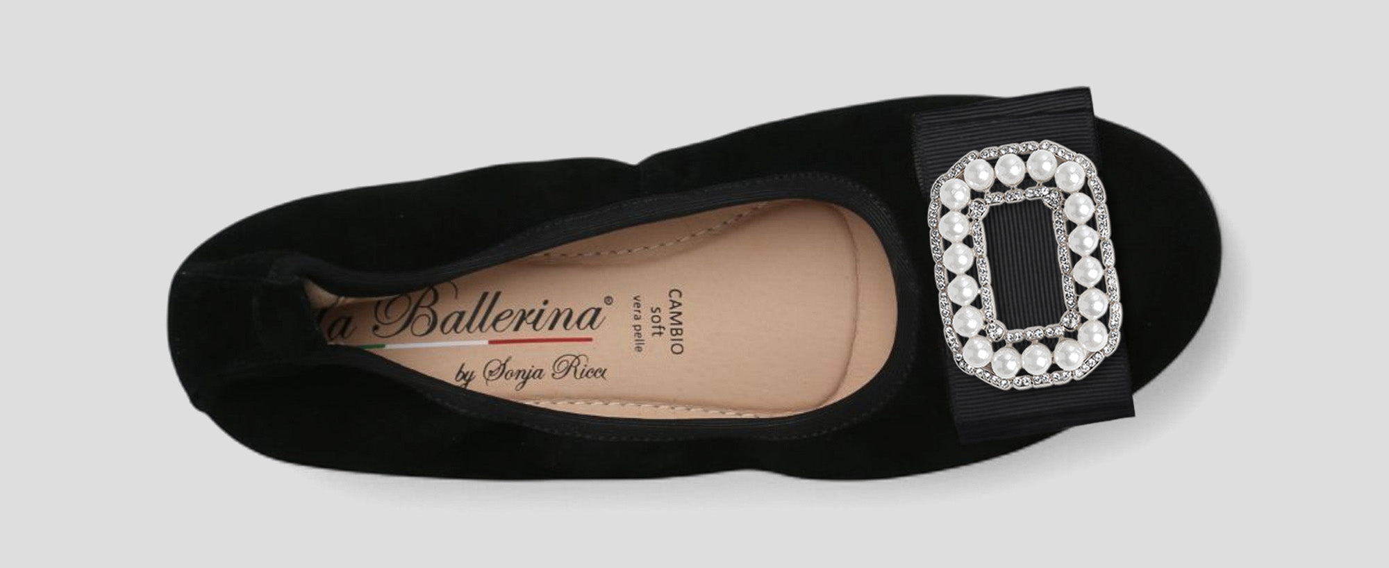 S5 💕 LA BALLERINA CAMBIO VELOURSLEDER SCHWARZ - La Ballerina