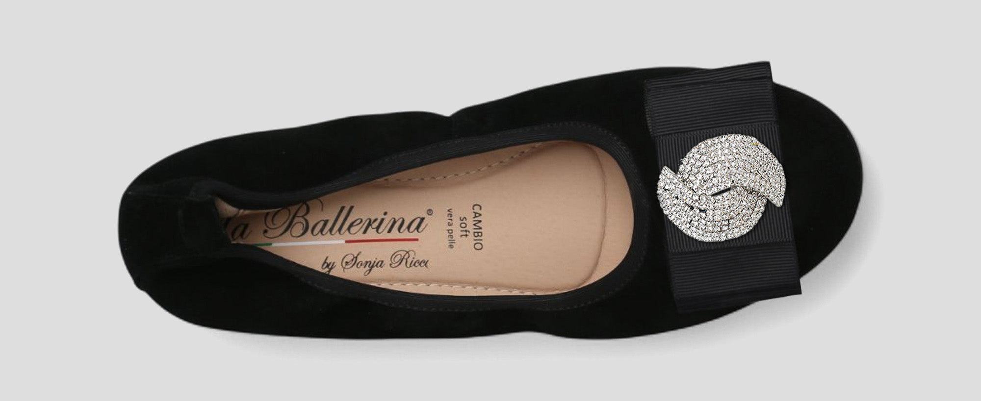 S5 💕 LA BALLERINA CAMBIO VELOURSLEDER SCHWARZ - La Ballerina