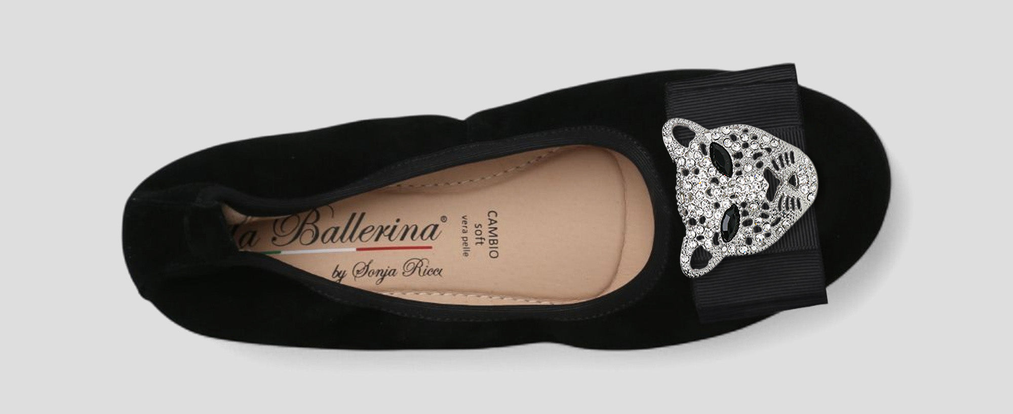 S5 💕 LA BALLERINA CAMBIO VELOURSLEDER SCHWARZ
