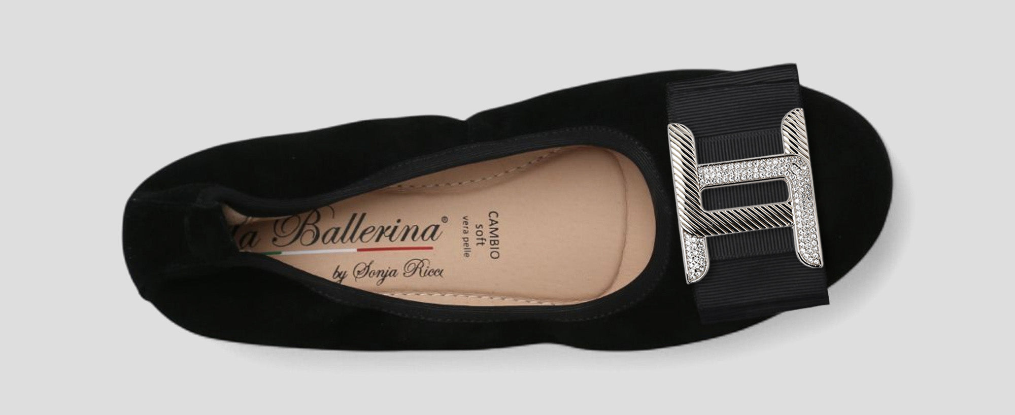 S5 💕 LA BALLERINA CAMBIO VELOURSLEDER SCHWARZ