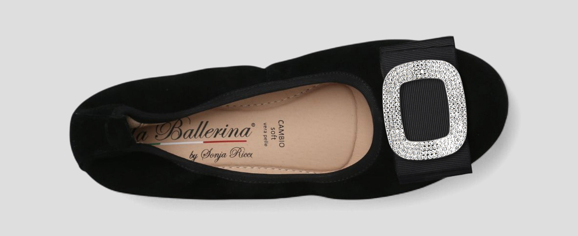 S5 💕 LA BALLERINA CAMBIO VELOURSLEDER SCHWARZ