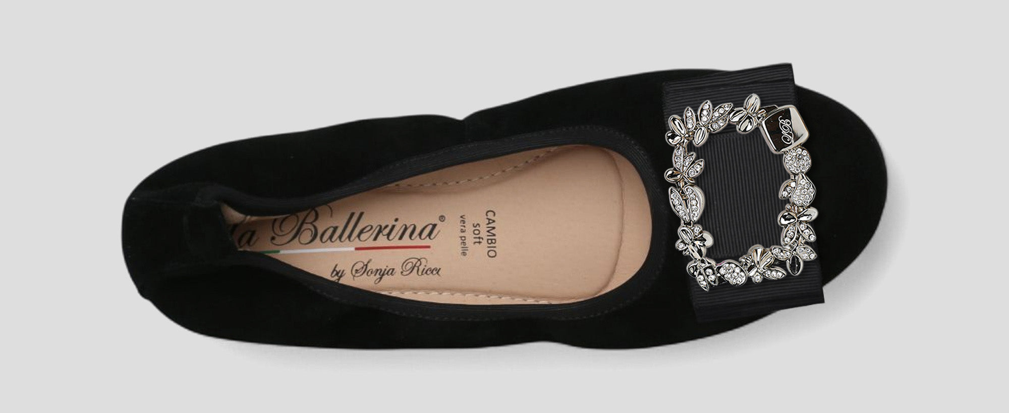 S5 💕 LA BALLERINA CAMBIO VELOURSLEDER SCHWARZ