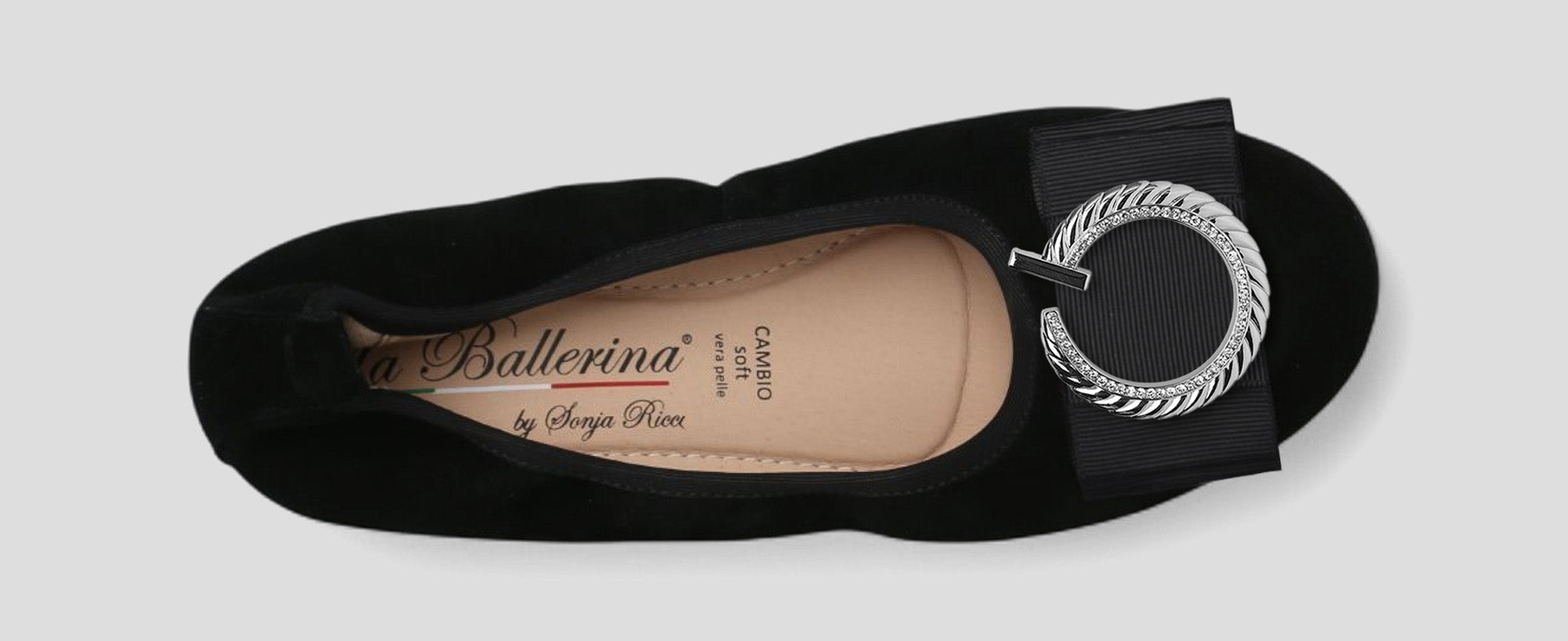 S5 💕 LA BALLERINA CAMBIO VELOURSLEDER SCHWARZ