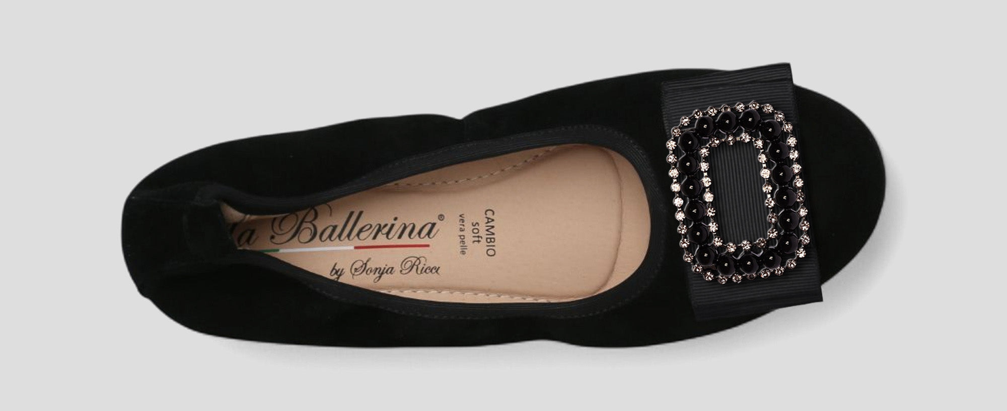 S5 💕 LA BALLERINA CAMBIO VELOURSLEDER SCHWARZ