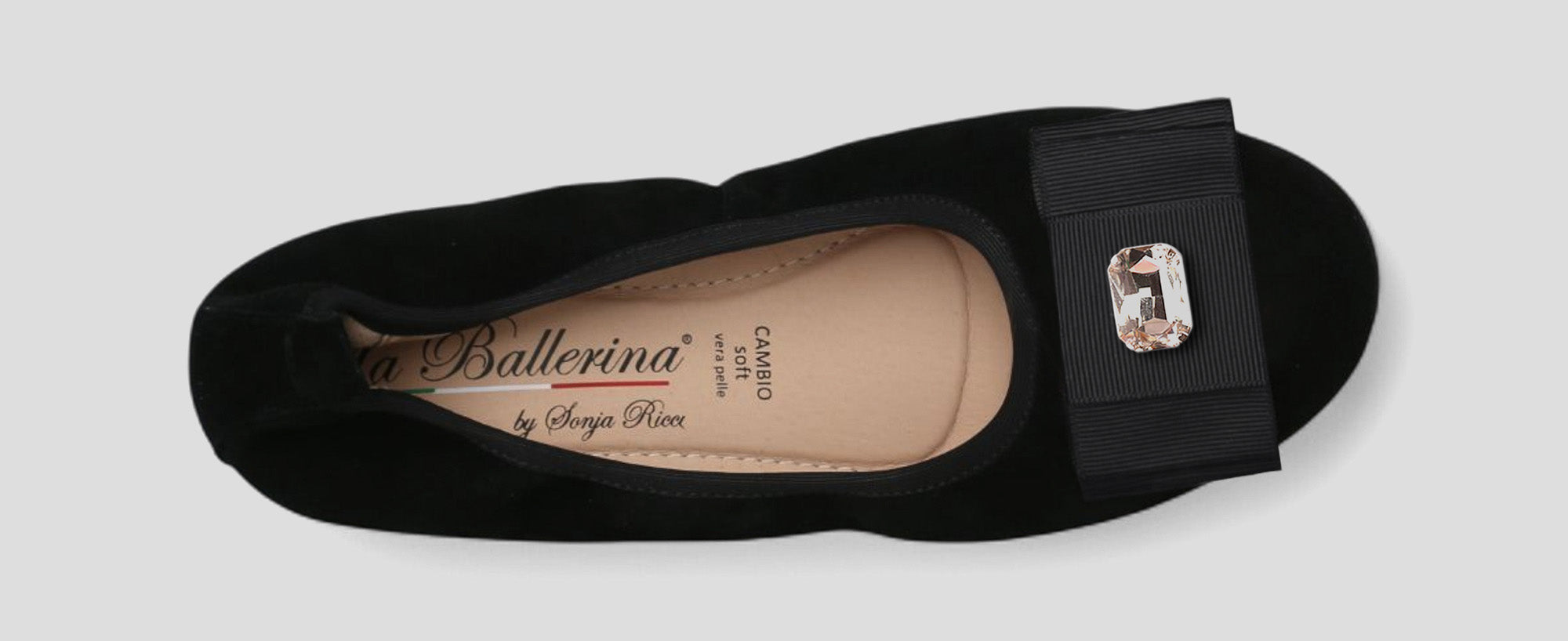 S5 💕 LA BALLERINA CAMBIO VELOURSLEDER SCHWARZ