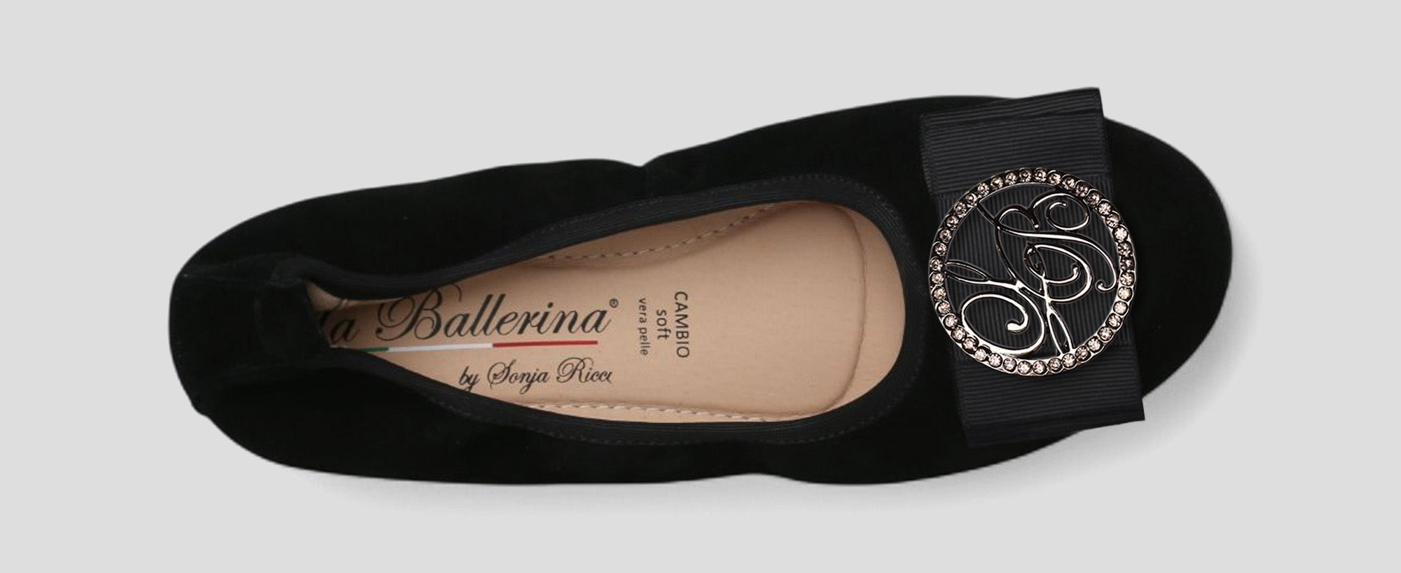 S5 💕 LA BALLERINA CAMBIO VELOURSLEDER SCHWARZ