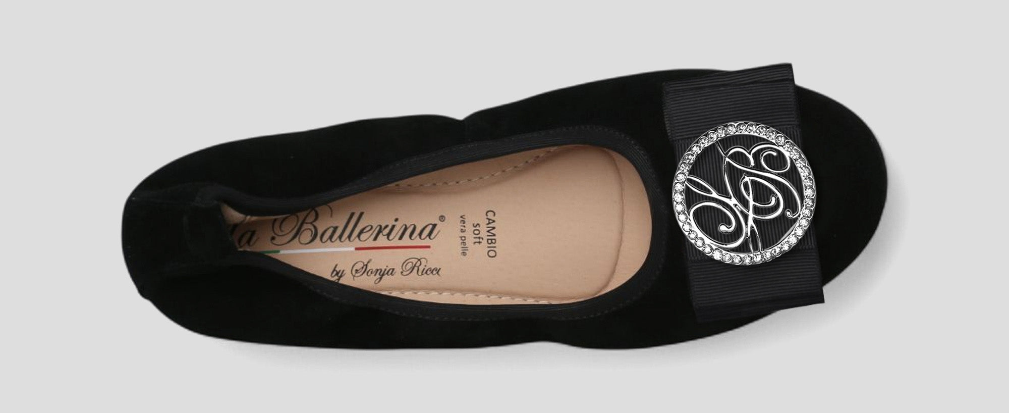 S5 💕 LA BALLERINA CAMBIO VELOURSLEDER SCHWARZ