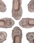 S21 💕 LA BALLERINA SIGNATURE CAMOSCIO TAUPE - La Ballerina