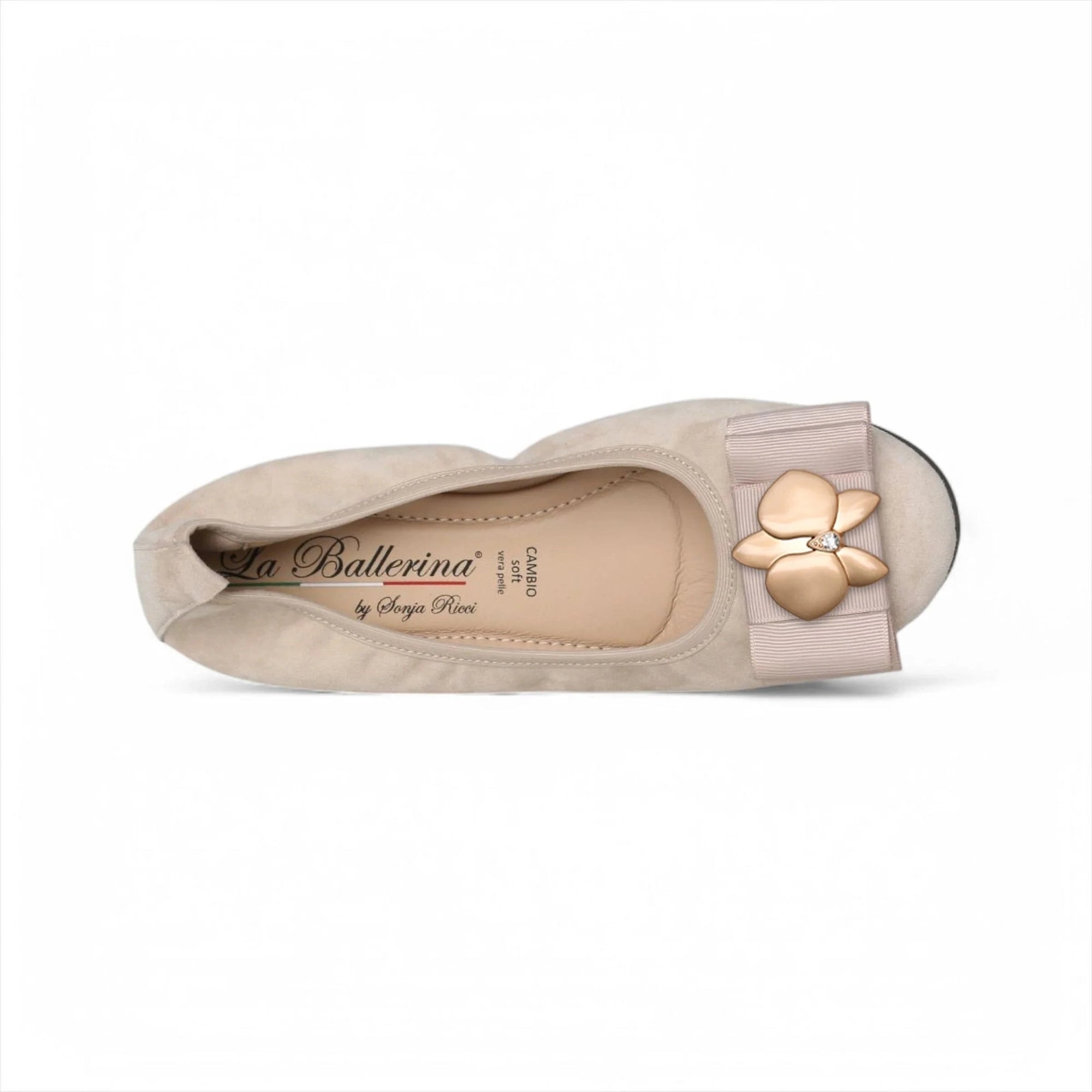 S26 💕 LA BALLERINA SIGNATURE CAMOSCIO BEIGE - La Ballerina